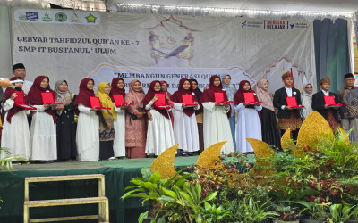 Siswa SMP IT Bustanul Ulum Lamteng Berhasil Hafal 7 Juz pada Gebyar Tahfidzul Qur’an ke-7