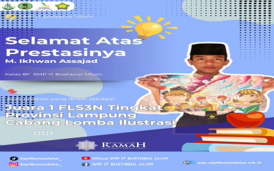 Ikhwan Siswa SMP IT Bustanul Ulum Wakili Lampung di Ajang Lomba Ilustrasi FLS3N